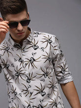 Men Grey Printed Casual Shirt-PARKERPRINT-1549-Grey